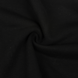 Ткань Футер 3-х нитка, Петля, цвет Черный (на отрез)  в Лабинске