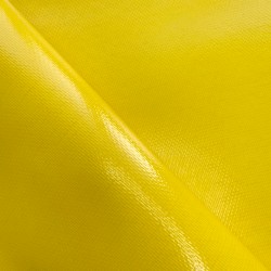 Ткань ПВХ 600 гр/м2 плотная, Жёлтый (Ширина 150см), на отрез  в Лабинске