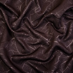 Ткань Блэкаут для штор &quot;Ледовое тиснение цвет Темно-Коричневый&quot; (на отрез)  в Лабинске