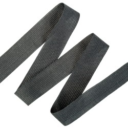 Окантовочная лента-бейка, цвет Чёрный 22мм (на отрез)  в Лабинске