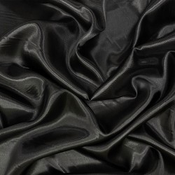 Ткань Атлас-сатин, цвет Черный (на отрез)  в Лабинске